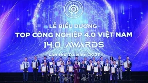 2025年“越南工业4.0顶级企业”颁奖典礼。（图片来源：越通社）