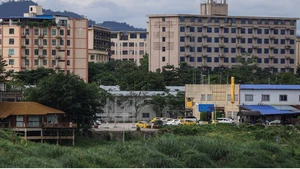 缅甸瑞科科镇的建筑物。