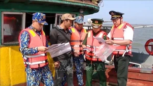 附图:宁平省完成渔船登记工作加强管理打击IUU捕捞。(图片来源: 越通社)