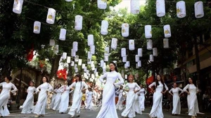 纪念河内解放65周年暨河内获联合国教科文组织授予“和平之城”称号20周年的系列文化活动。（图片来源：越通社）