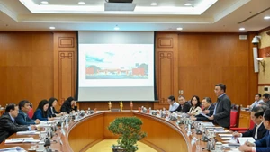 陈锦秀同志主持召开越共十四大服务组织小组常务会议。