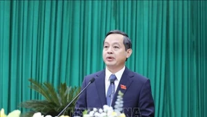 范黄山同志，新设太原省委副书记（2020-2025年任期），出任新设太原省人民委员会主席（2021-2026年任期）。（图片来源：越通社）