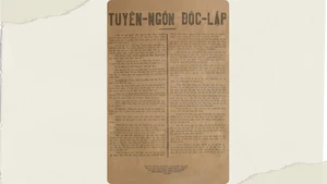 越南民主共和国的《独立宣言》。（图片来源：胡志明博物馆）