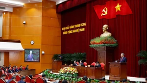 越共第十四届中央委员会第二次全体会议在河内隆重开幕。