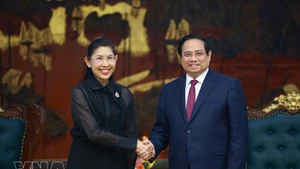 越南政府总理范明正会见泰国驻越南大使。