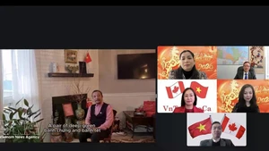 加拿大与越南协会同越南驻加拿大商务处联合举办线上迎春活动，并推出“在加拿大越南商品专栏”。（图片来源：越通社）