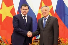 越南政府常务副总理阮和平与俄罗斯总统助理米罗诺夫·德米特里。（图片来源：政府网）