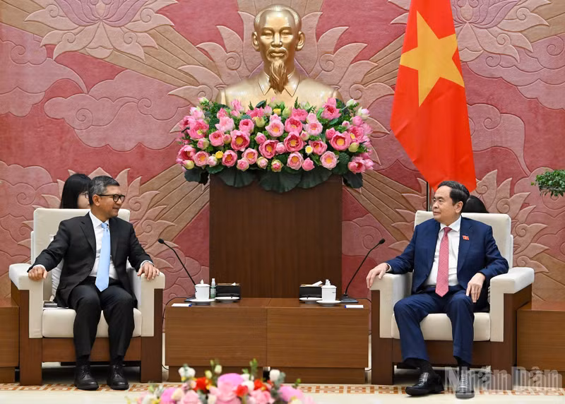 越南国会主席陈青敏会见印度尼西亚驻越南大使丹尼·阿卜迪。