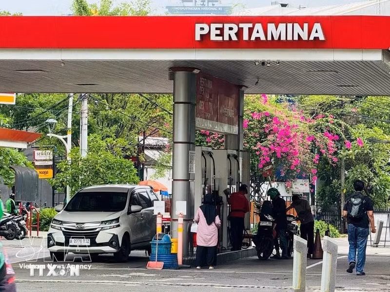 印尼一加油站。（图片来源：越通社）