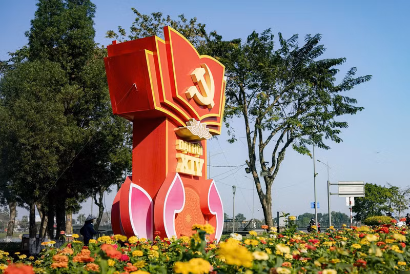 附图：全国各地喜迎越南共产党第十四次全国代表大会。