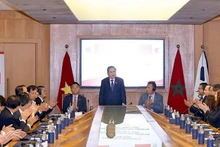 越南国会主席陈青敏出席越南-摩洛哥合作政策座谈会。（图片来源：越通社）