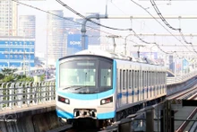 胡志明市城铁一号线滨城—仙泉段。（图片来源：越通社）