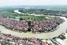 北宁省云河坊土河村全景。（图片来源：越通社）