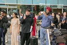 岘港国际机场的国际旅客。（图片：越通社）