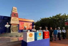 庆和省长沙特别区长沙岛上的投票点。（图片来源：越通社）