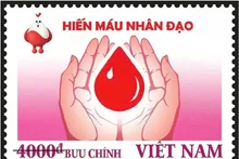 越南科技部首次以“无偿献血”为主题发行邮票。(图片来源:ictvietnam.vn)
