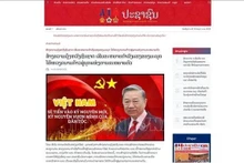 老挝人民革命党中央机关报《人民报》(Pasaxon )电子版上刊登的文章。(屏幕截图)