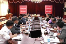 会谈场景。（本报记者 维全摄）