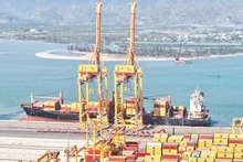 海防市继续发挥海港竞争优势。图为沥县港作业场景。（本报记者 英军摄）