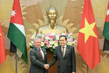 国会主席陈青敏与约旦国王阿卜杜拉二世·伊本·侯赛因。