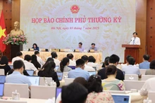 2025年6月份例行政府例行记者会。(图片来源:VGP)