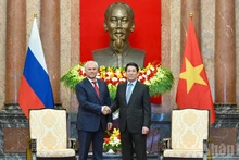 越南国家主席梁强会见俄罗斯联邦国家杜马主席沃洛金。