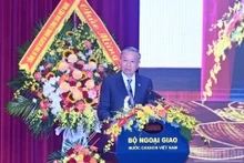 苏林总书记在典礼上发表讲话。
