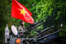 武器装备车辆方队参加阅兵游行国家级总彩排【组图】