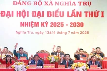 2025-2030年任期越共兴安省义柱乡第一次代表大会召开。