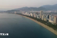 芽庄海滩。（图片来源：越通社）