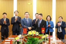 双方见证了越南航运总公司与广西北部湾港集团的合作协议的签署。