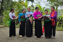 清化地区守护土锦织造技艺的女性们。