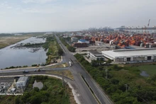 附图：盖美下（Cái Mép Hạ）自贸区——胡志明市经济增长的助推器之一。