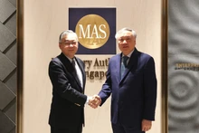 越南政府常务副总理张和平与新加坡副总理颜金勇。