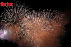 越南首都河内将于除夕夜（2月17日）0点至0点15分，在全市所有坊、乡的34个地点燃放烟花。（图片来源：信息报）