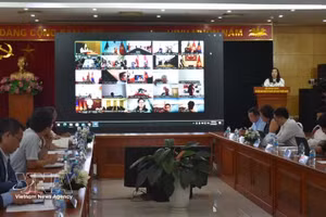 研讨会以线上线下相结合方式举行。（图片来源啊；越通社）