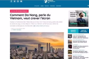 发表于法国电子杂志《海外法国人》（*Journal des Français à l'étranger*）的相关文章。（图片来源：越通社）