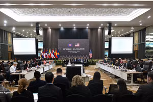 第38届东盟—美国对话会场景。