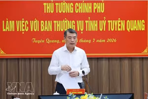 政府总理黎明兴发表讲话。（图片来源：越通社）