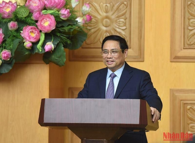 越南政府总理范明正同在越南的韩国企业组织、协会代表举行对话会(组图) ảnh 3 越南政府总理范明正同在越南的韩国企业组织、协会代表举行对话会(组图) ảnh 3