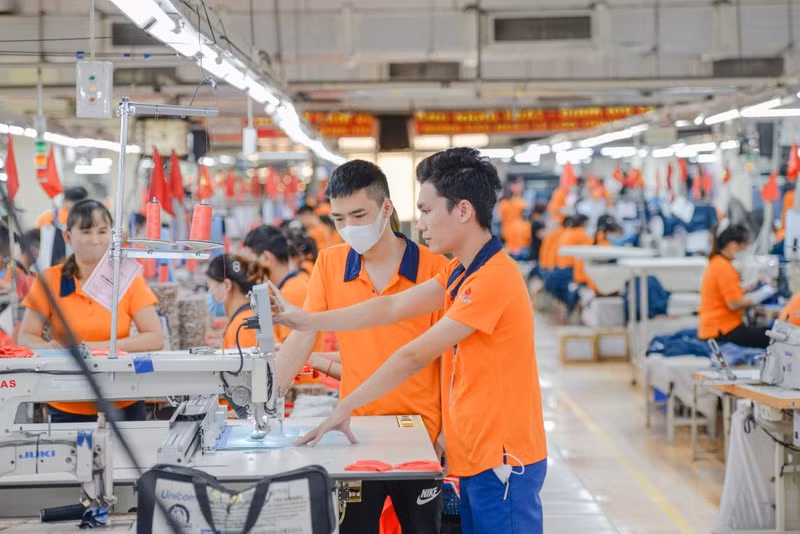 附图：越南纺织服装业确立其在全球供应链中的地位。