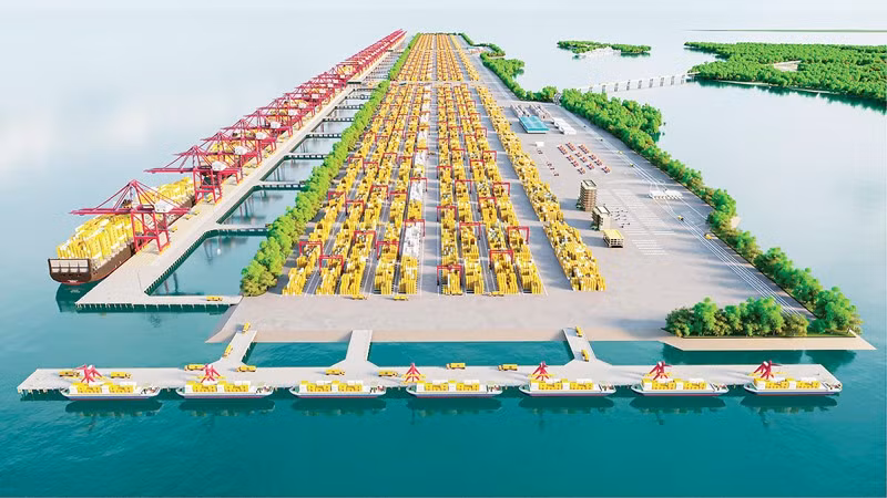 芹耶国际中转港项目效果图。（图片来源：《信息报》）