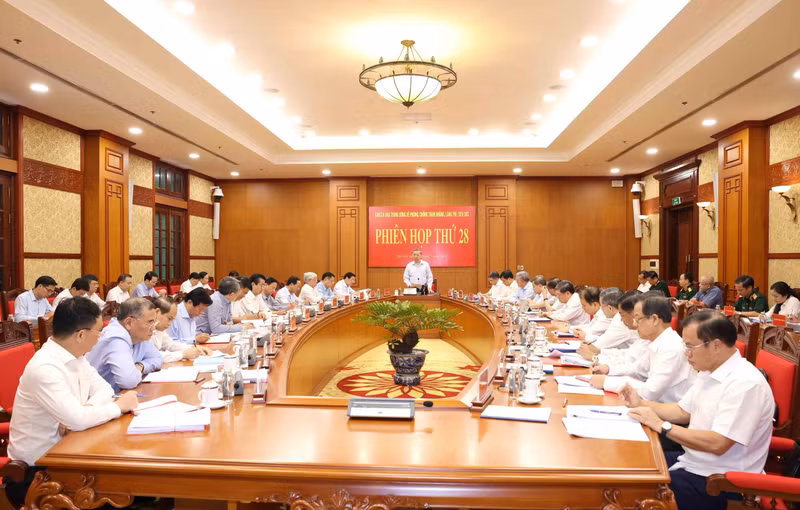 越共中央总书记苏林发表讲话。（图片来源：越通社）