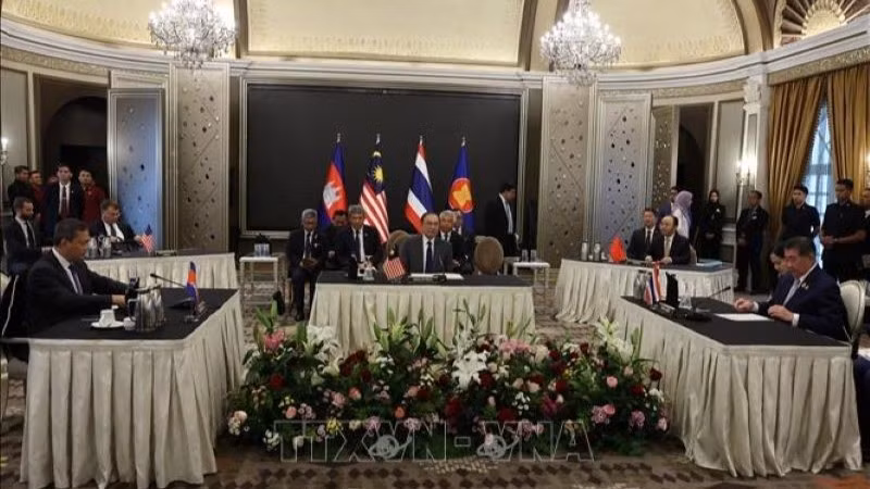 会谈现场。（图片来源：越通社）