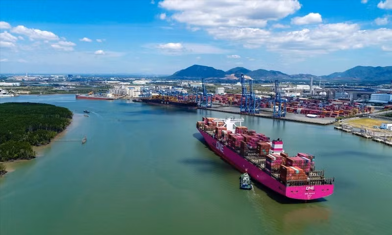 胡志明市新港—盖梅国际港。（图片来源：越通社）