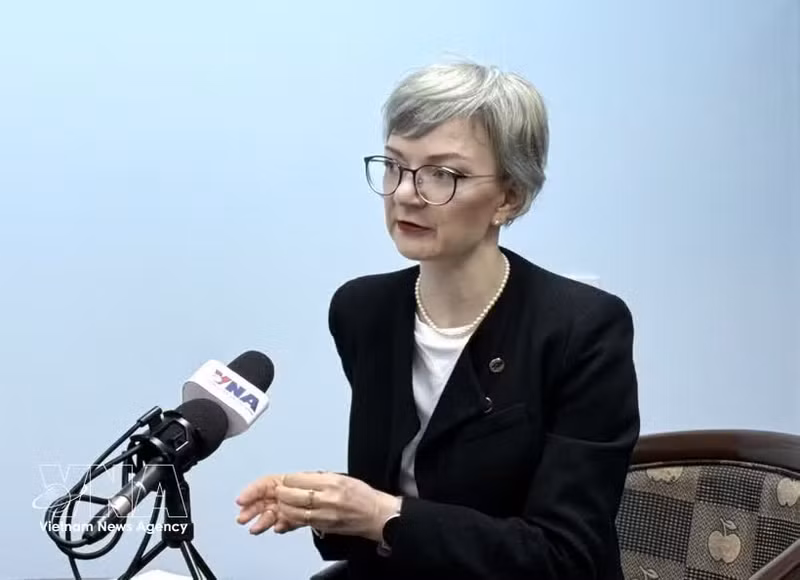 马来西亚泰莱大学国际关系专家朱莉娅·罗克尼法德接受越通社记者的采访。（图片来源：越通社）