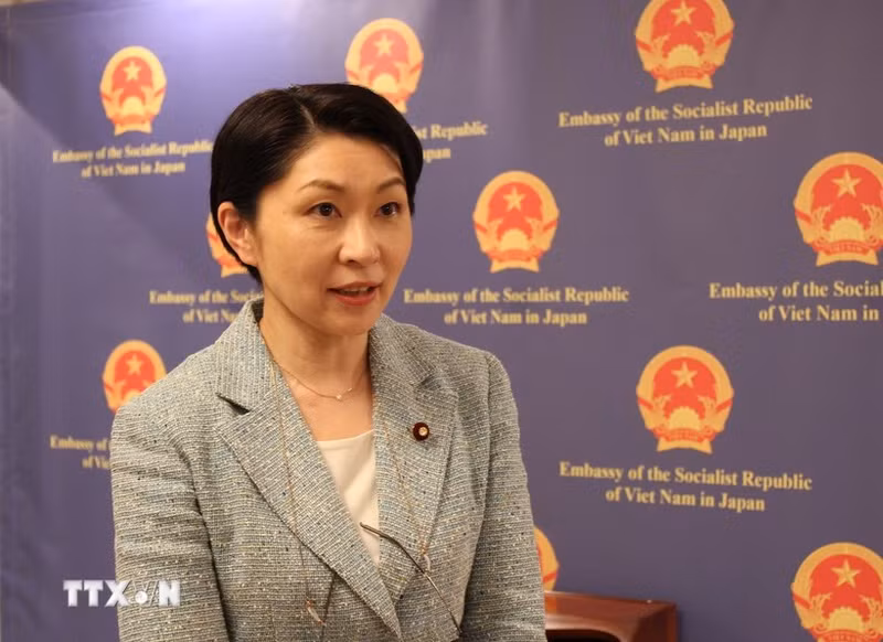 日越友好议员联盟主席、参议员小渕优子。（图片来源：越通社）