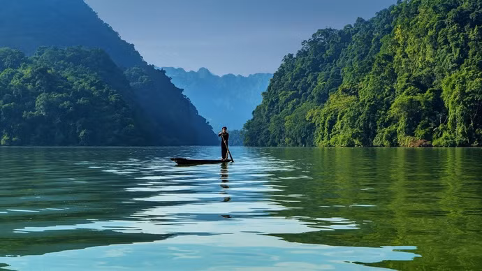 三海湖的美景。