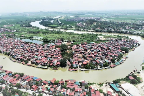 北宁省云河坊土河村全景。（图片来源：越通社）
