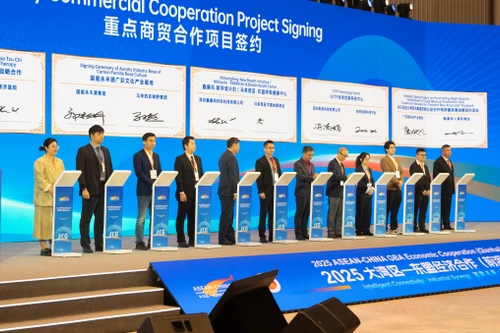 2025大湾区—东盟经济合作（前海）论坛重点商贸合作项目签约仪式。